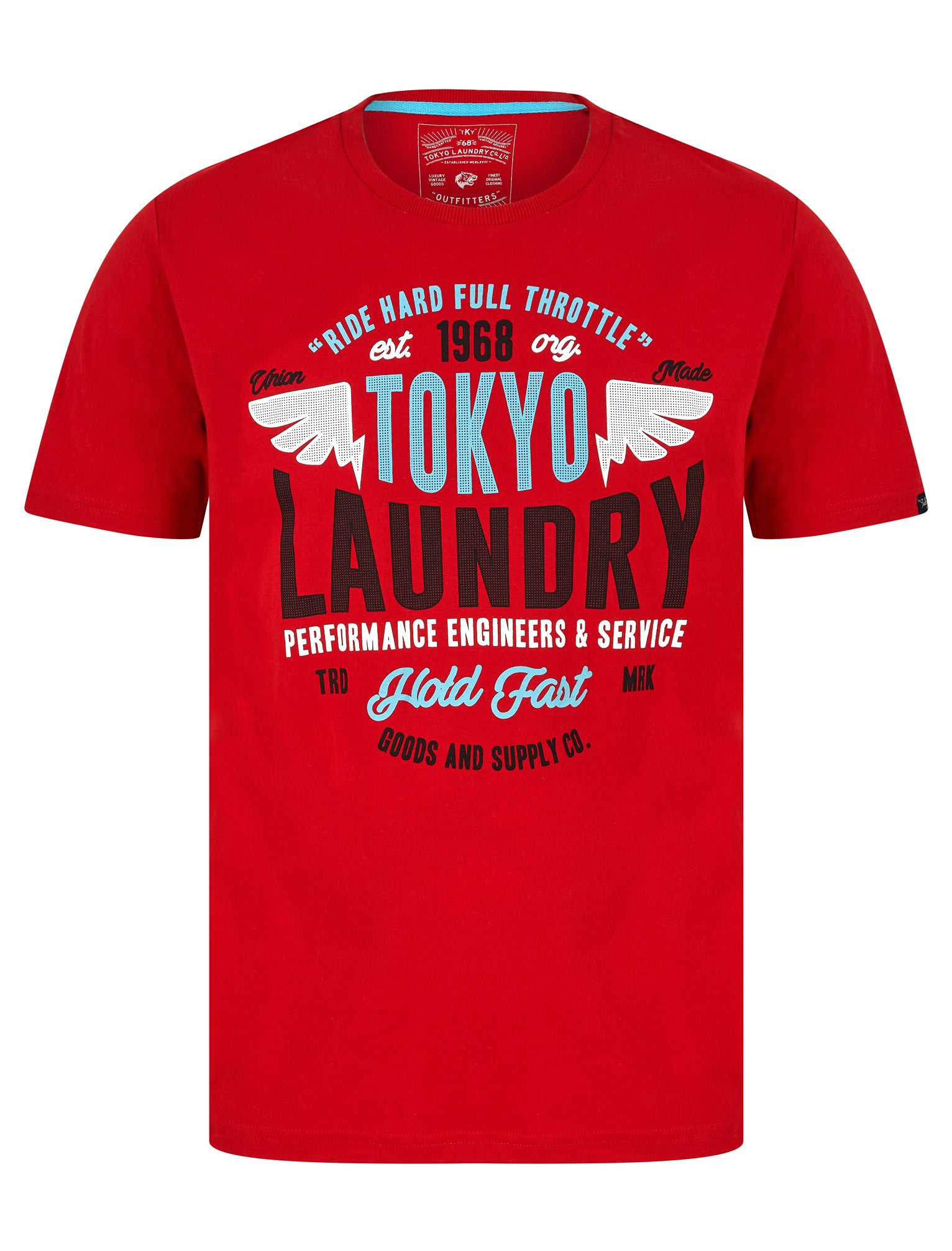 T-Shirts Ferndale Motif Cotton Jersey T-Shirt in Barados Cherry / S - Tokyo Laundry
