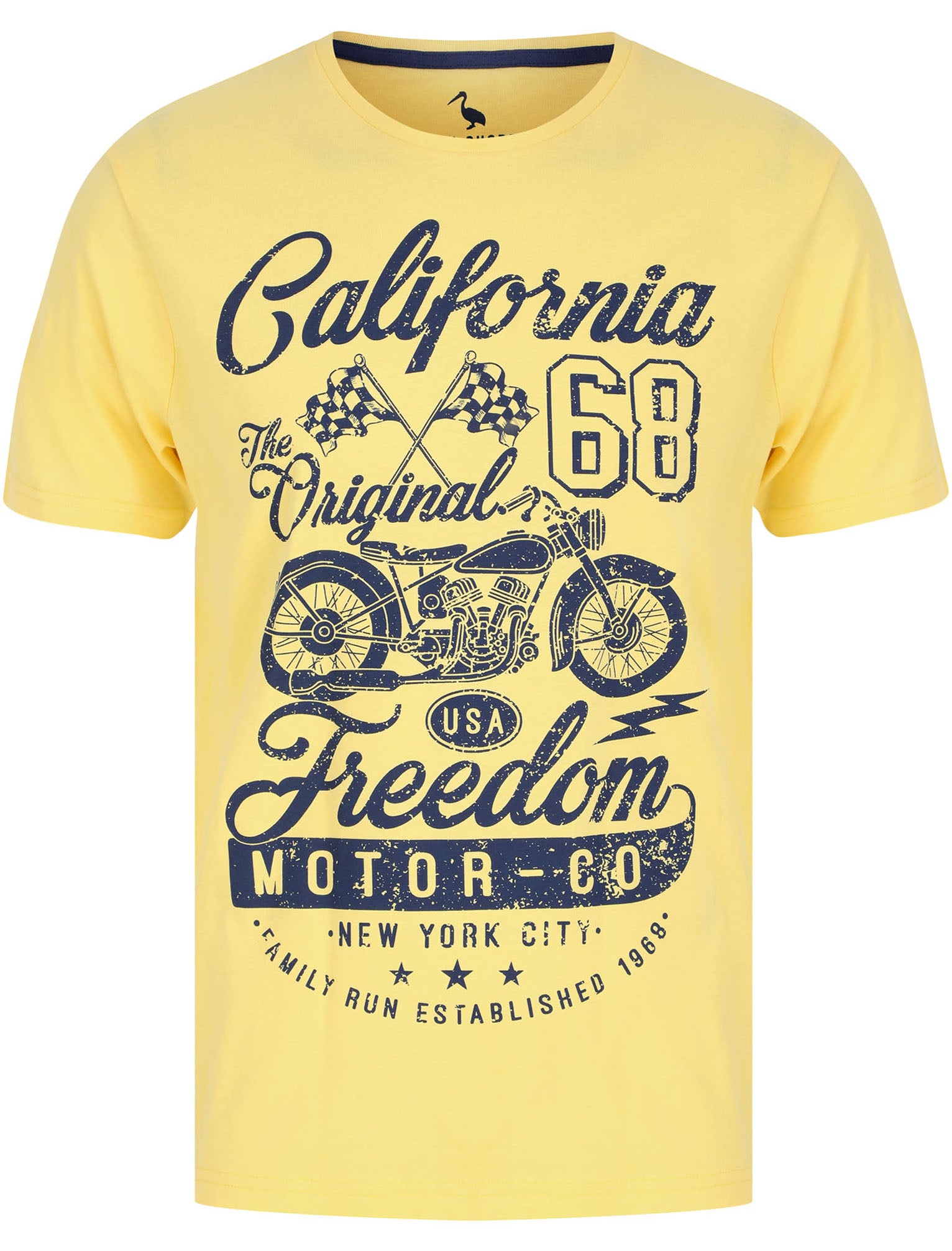 T-Shirts Freedom Motors Motif Cotton Jersey T-Shirt in Snapdragon Yellow - South Shore / S - Tokyo Laundry