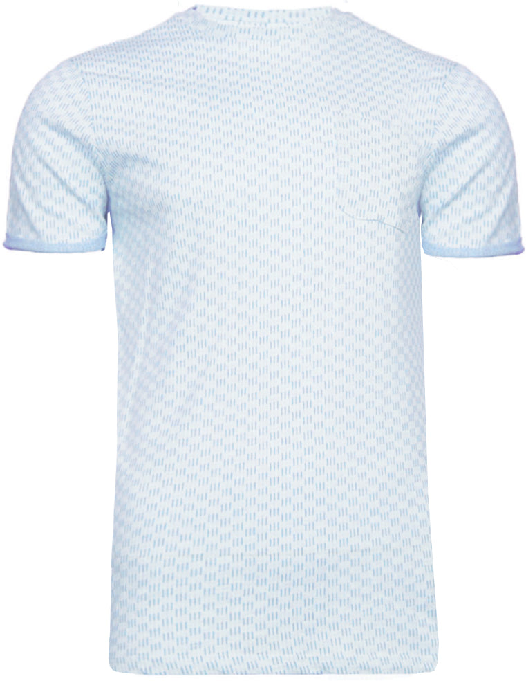 T-Shirts Jerry Triple Line Print Crew Neck T-Shirt With Pocket in Blue / S - Tokyo Laundry
