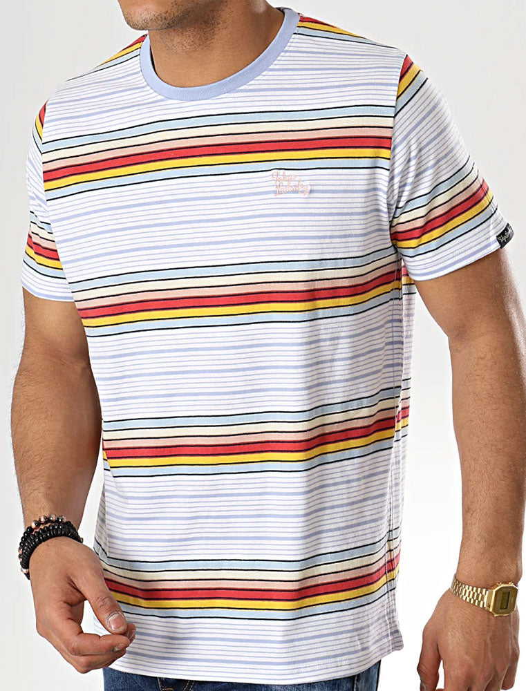 T-Shirts Lowell Striped Cotton T-Shirt In Bright White / S - Tokyo Laundry