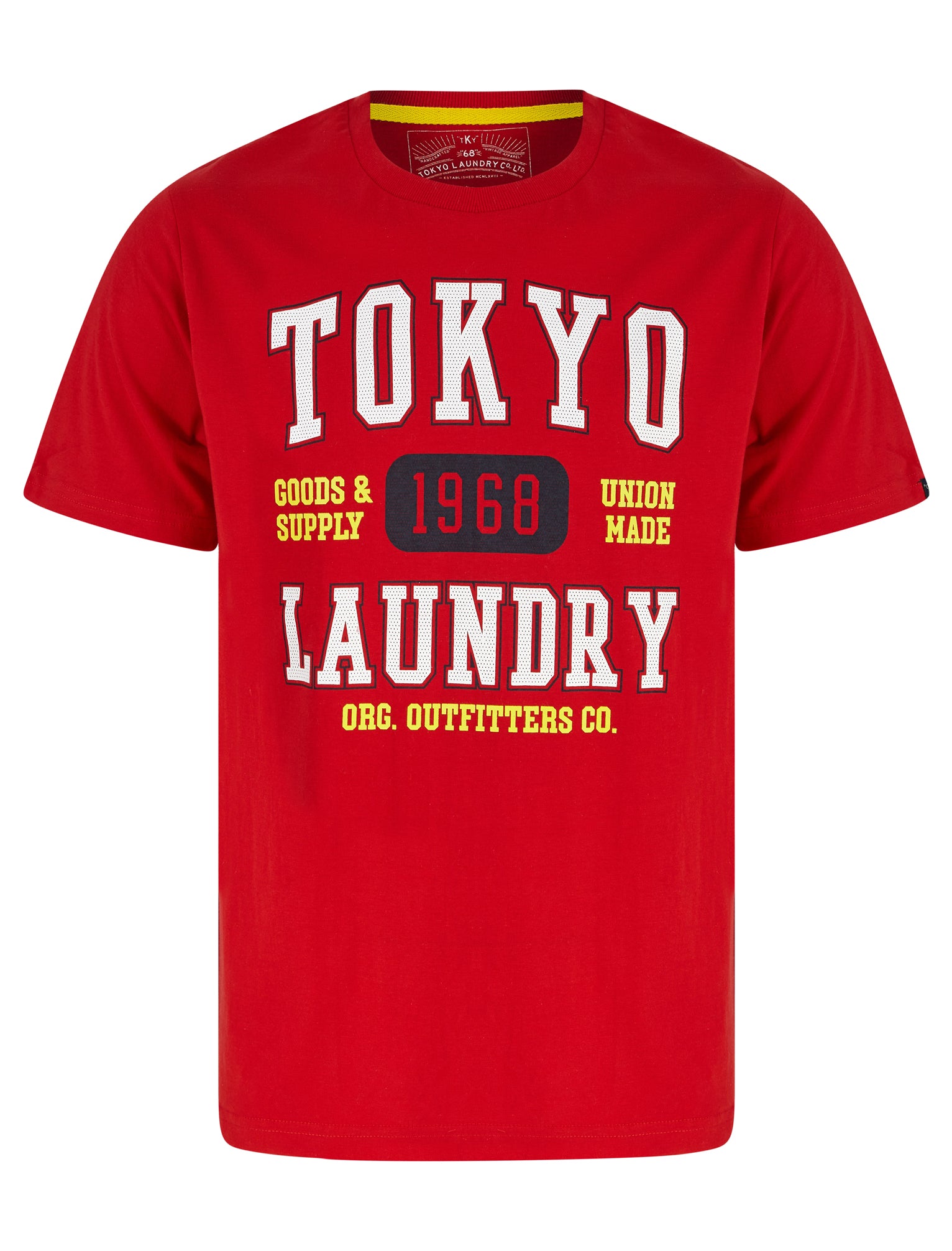 T-Shirts Oakdale Motif Cotton Jersey T-Shirt in Barados Cherry / S - Tokyo Laundry