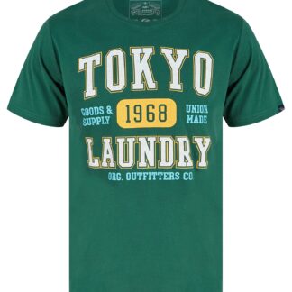 T-Shirts Oakdale Motif Cotton Jersey T-Shirt in Posy Green / S - Tokyo Laundry