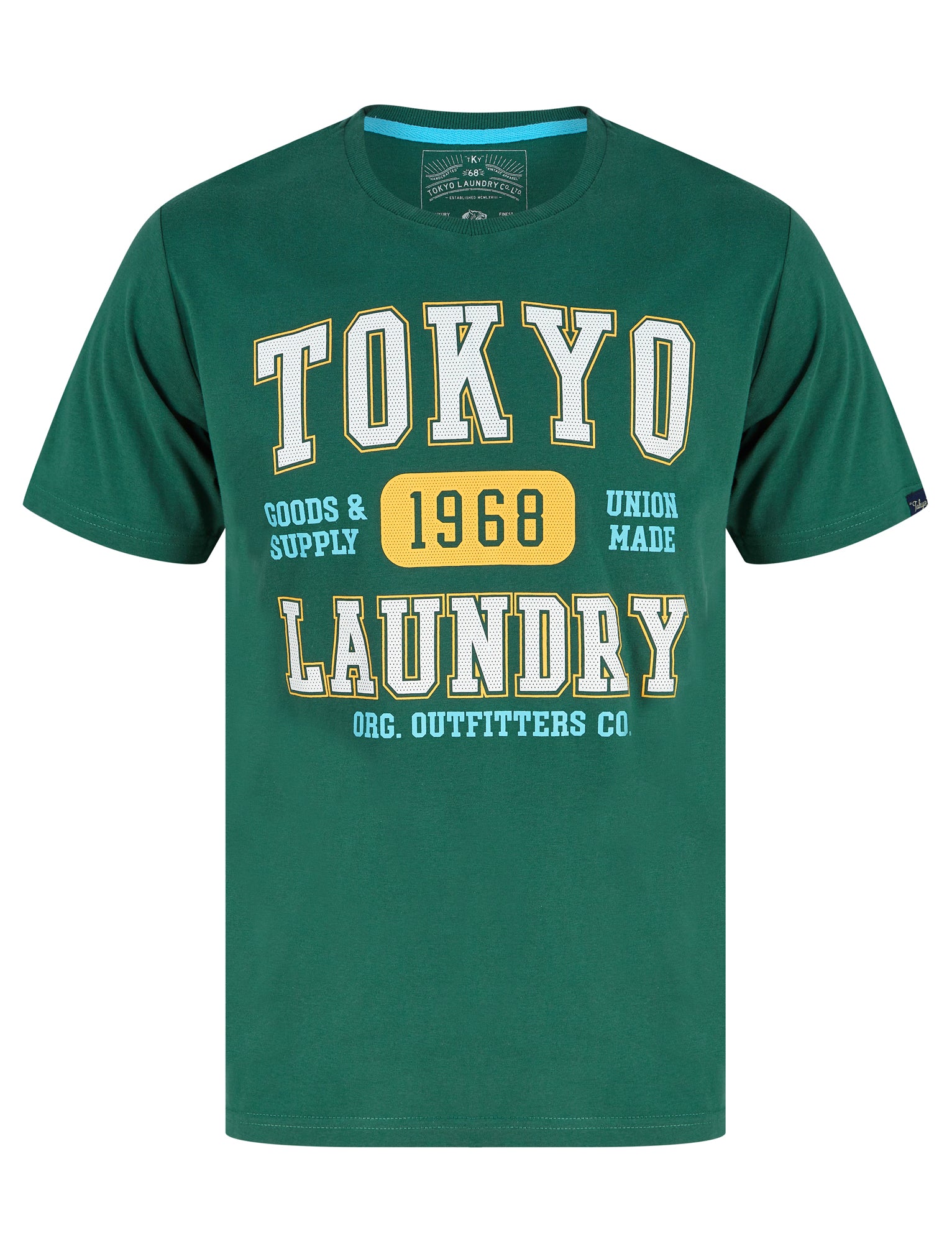 T-Shirts Oakdale Motif Cotton Jersey T-Shirt in Posy Green / S - Tokyo Laundry