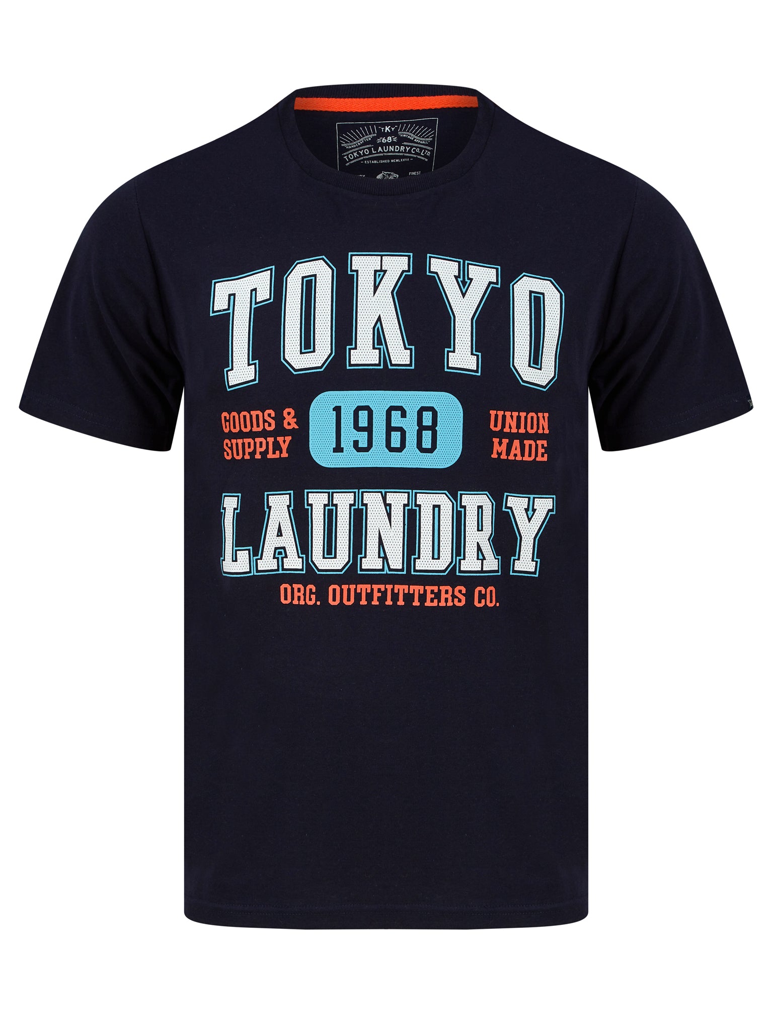 T-Shirts Oakdale Motif Cotton Jersey T-Shirt in Sky Captain Navy / S - Tokyo Laundry