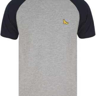 T-Shirts Ponler Contrast Sleeve Cotton Baseball T-Shirt In Light Grey Marl - Kensington Eastside / S - Tokyo Laundry