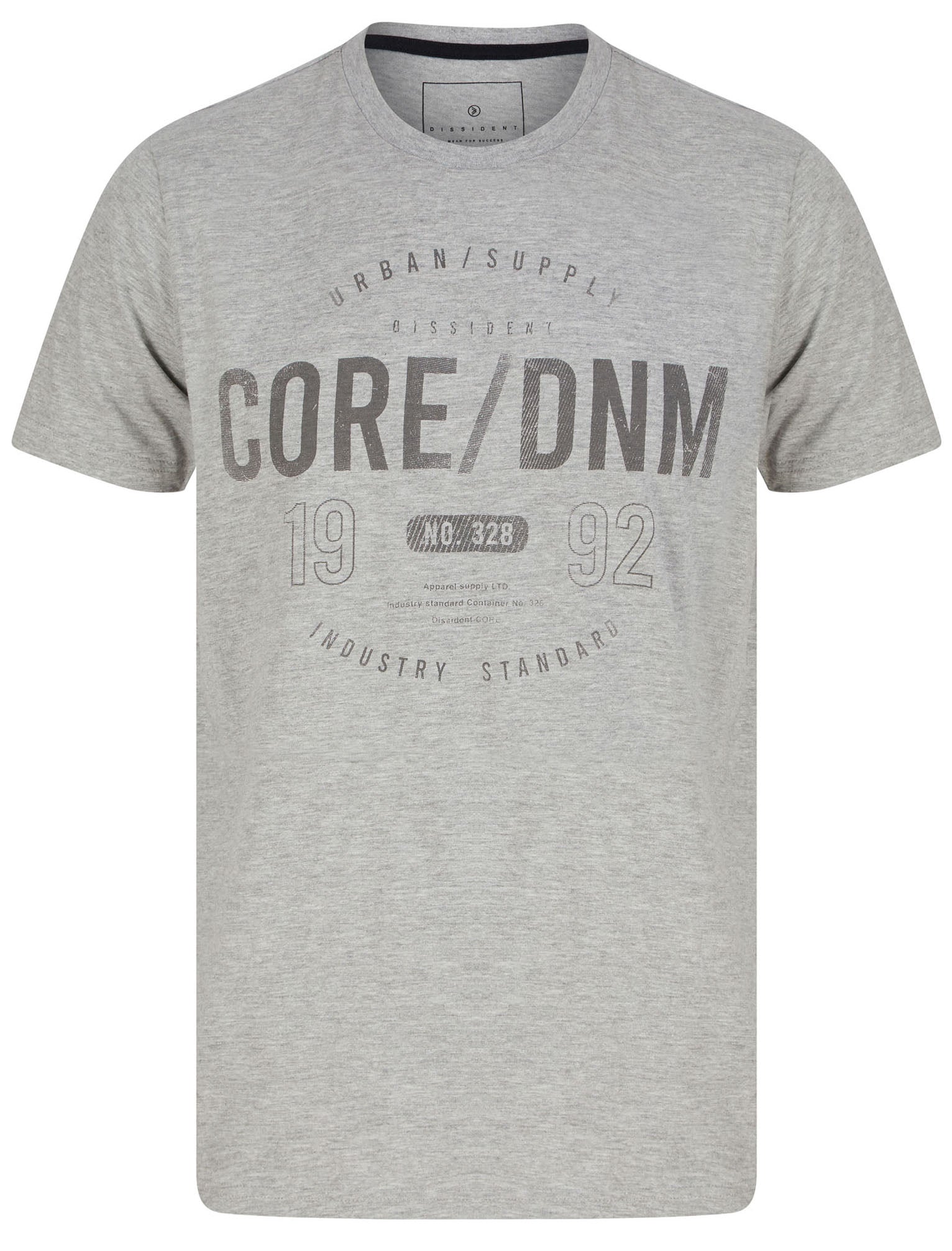 T-Shirts Rigg Motif Cotton Jersey T-Shirt In Light Grey Marl- Dissident / S - Tokyo Laundry