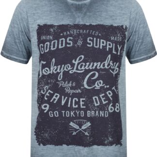 T-Shirts Rochester Springs Slub Motif T-Shirt In Dark Denim / S - Tokyo Laundry