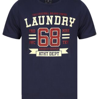T-Shirts Squad Motif Cotton Jersey T-Shirt in Medieval Blue / S - Tokyo Laundry