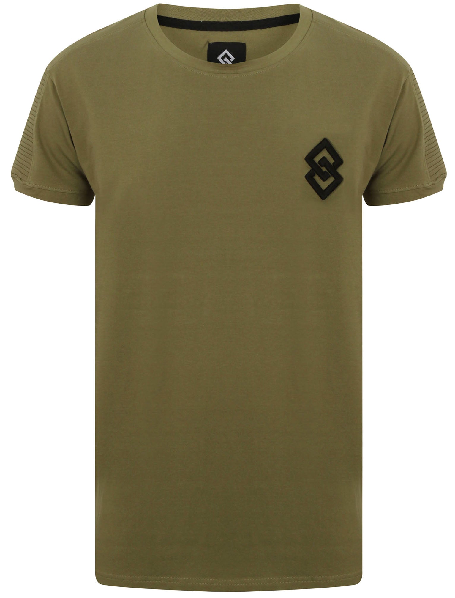 T-Shirts St Berno Longline T-Shirt with Sleeve Panels in Deep Litchen - Saint & Sinner / XS - Tokyo Laundry
