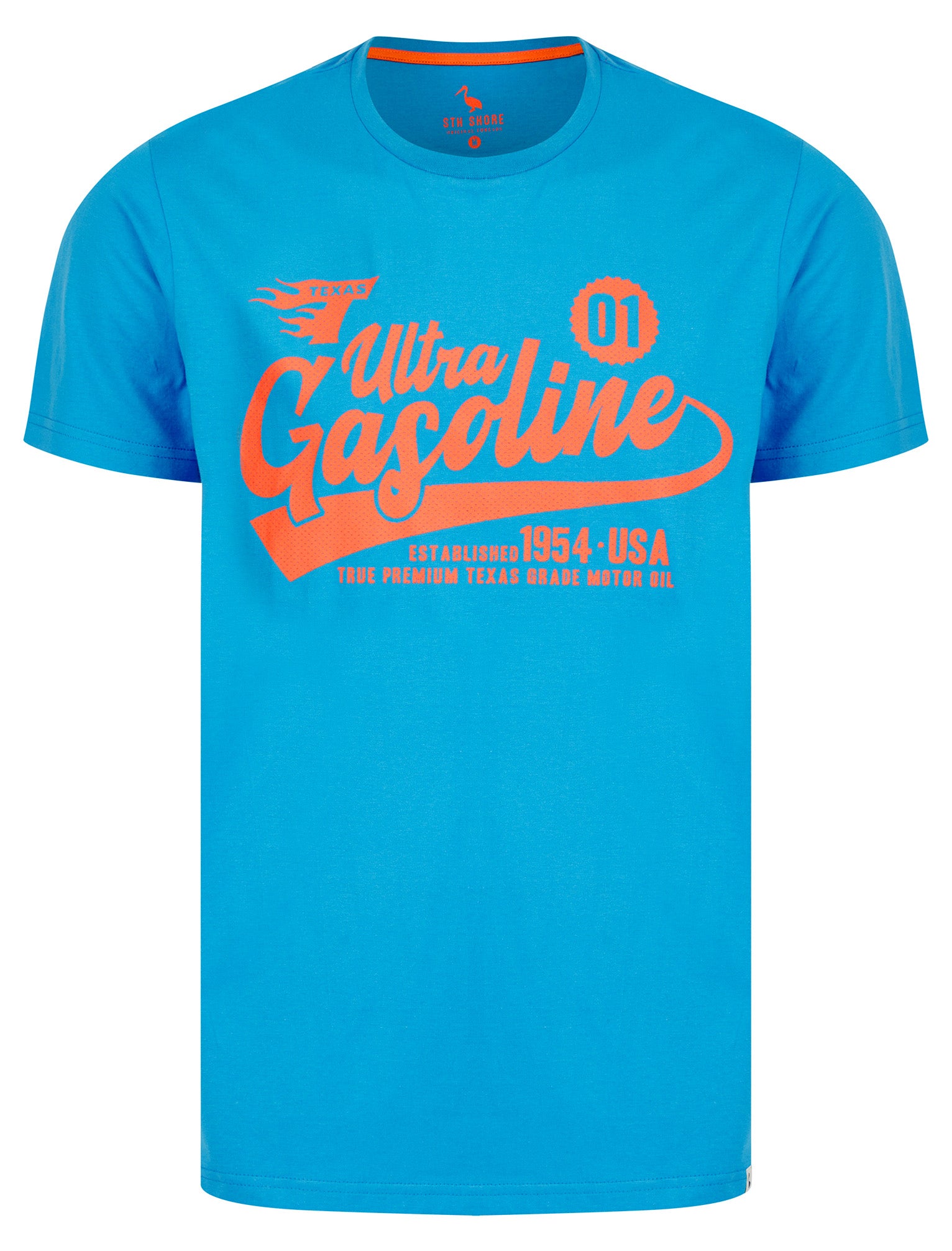 T-Shirts Texas Gasoline Motif Cotton Jersey T-Shirt in Swim Cap - South Shore / S - Tokyo Laundry