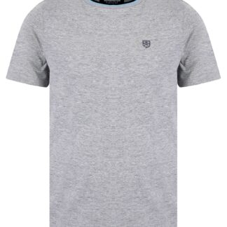 T-Shirts Westport Cotton Jersey Crew Neck Ringer T-Shirt in Light Grey Marl - Kensington Eastside / S - Tokyo Laundry