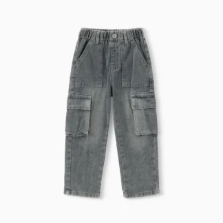 Toddler/Kid Girl/Boy Vintage Workwear Denim Patch Pocket Jeans