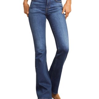 Veronica Beard Beverly High Rise Flare Jeans in Bright Blue