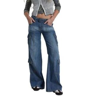 Wide Leg Denim Jeans - 5 Sizes