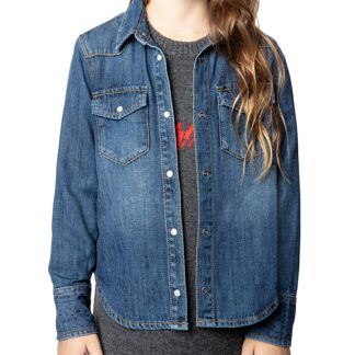 Zadig & Voltaire Girls' Rea Denim Shirt - Little Kid, Big Kid