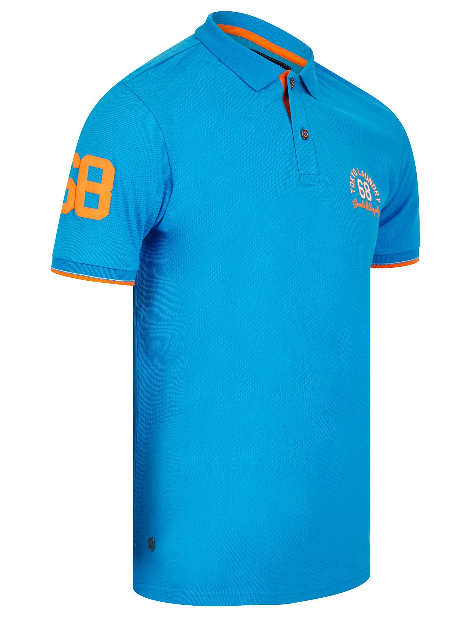 Polo Shirts Octave Cotton Pique Polo Shirt in Blithe Blue / S - Tokyo Laundry