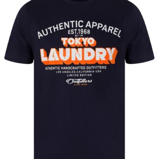 T-Shirts Cyprus Motif Cotton Jersey Crew Neck T-Shirt in Inkling / S - Tokyo Laundry
