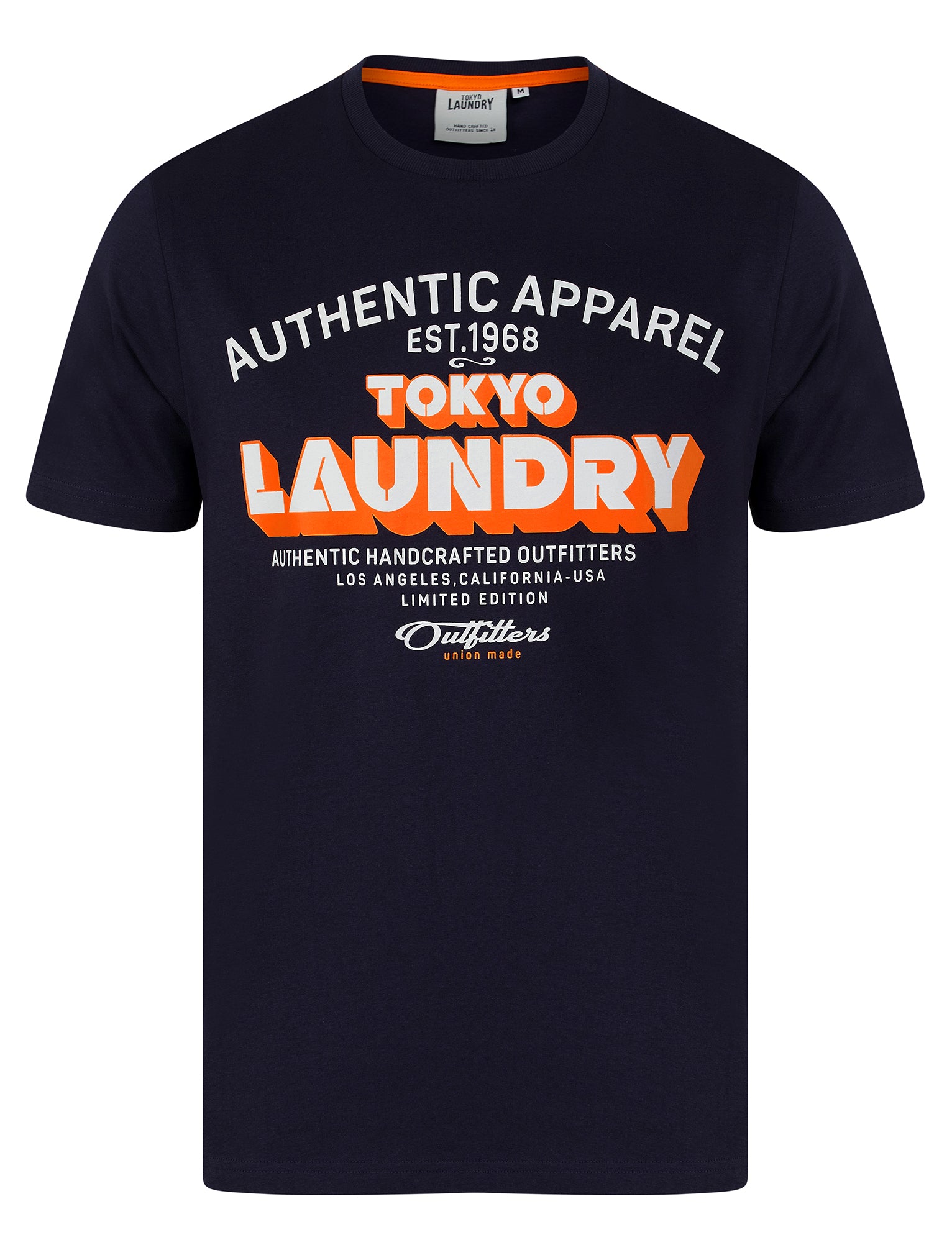 T-Shirts Cyprus Motif Cotton Jersey Crew Neck T-Shirt in Inkling / S - Tokyo Laundry