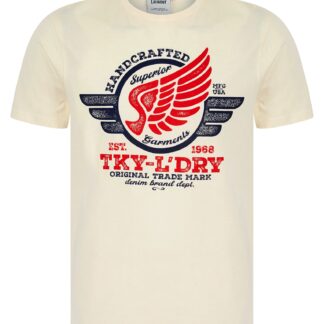 T-Shirts Hampson Motif Cotton Jersey T-Shirt in Tofu / S - Tokyo Laundry