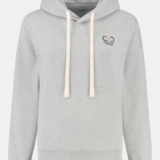 Blue Loop Originals Womens Blue Fleece Hooded Sweatshirt - Mid Grey