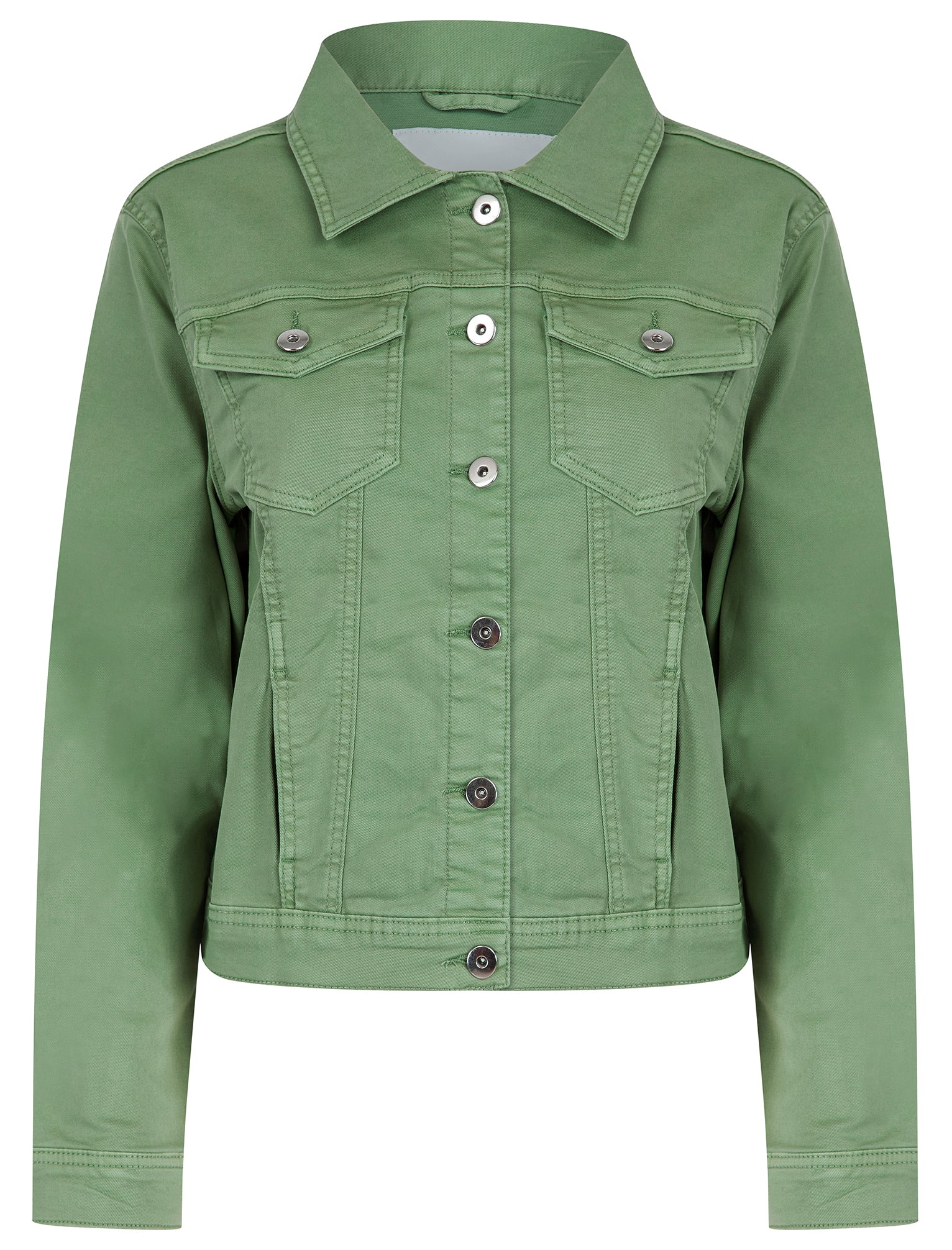 Coats / Jackets Feather Women's Stretch Cotton Denim Jacket in Green Bay - Amara Reya / 10 - Tokyo Laundry