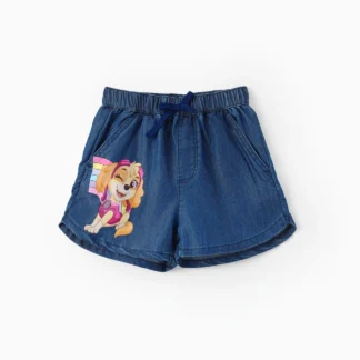 PAW Patrol Toddler Girl 1pc Skye Rainbow Print Denim Shorts