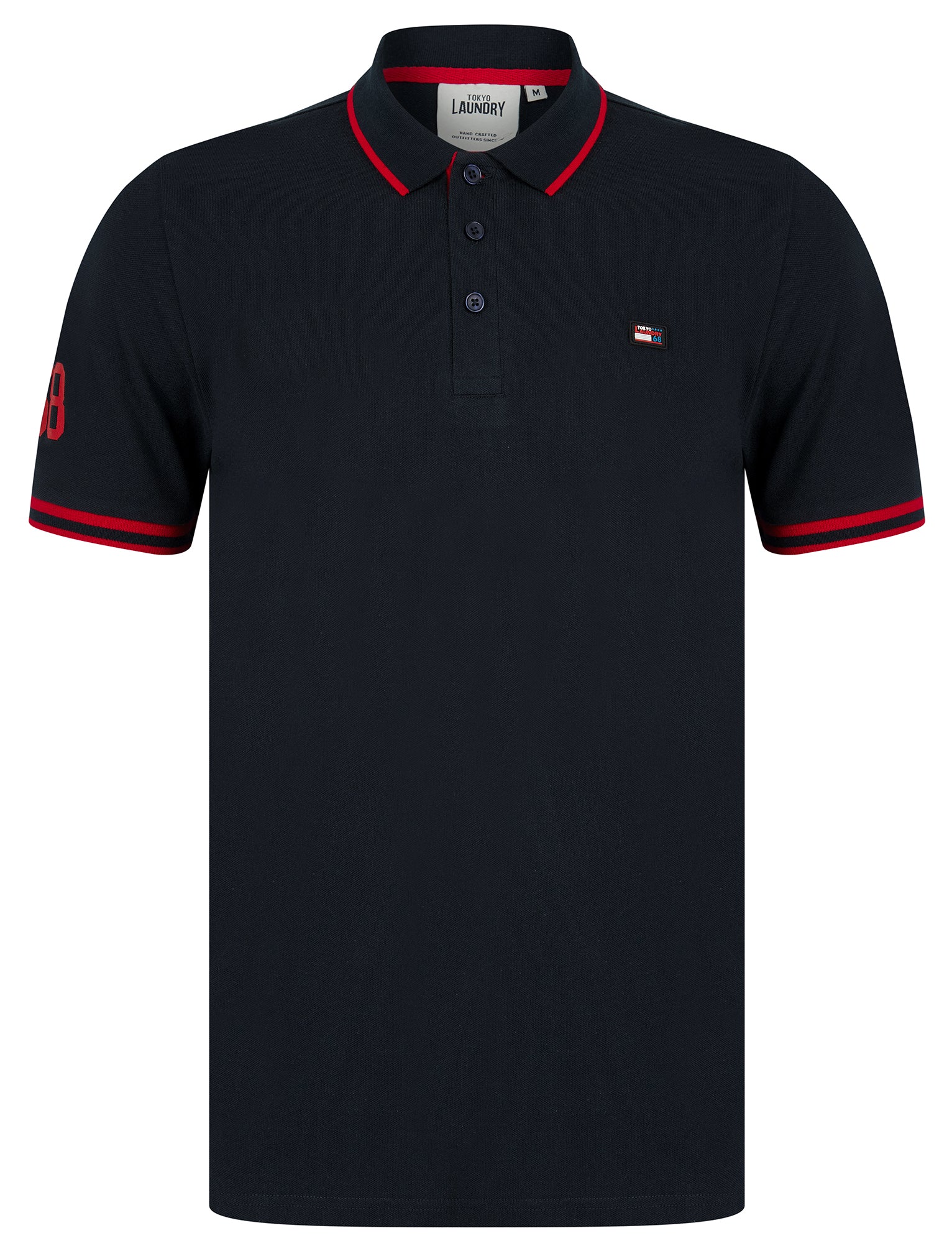 Polo Shirts Casson Cotton Pique Polo Shirt in Sky Captain Navy / S - Tokyo Laundry