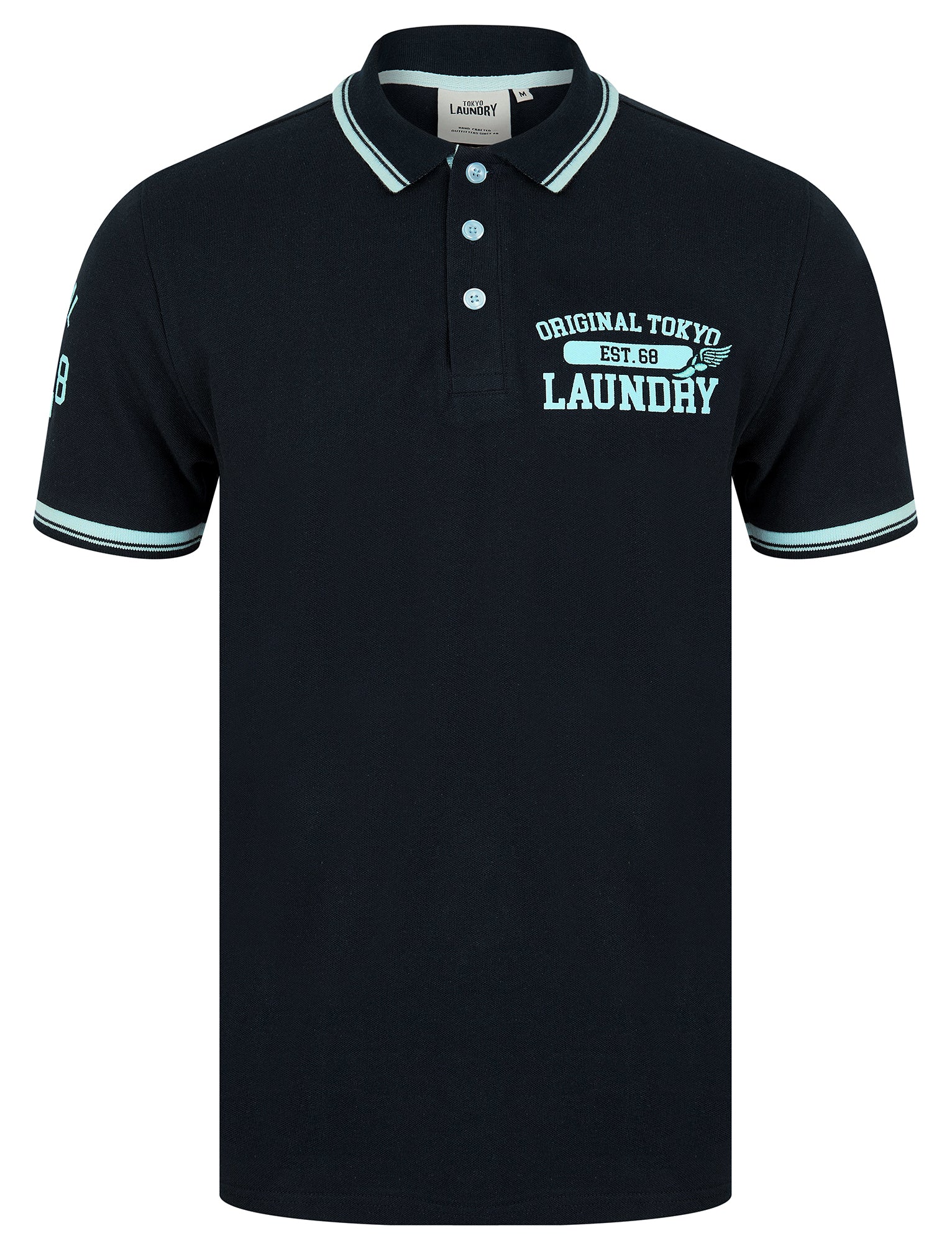 Polo Shirts Fotos Cotton Pique Polo Shirt in Sky Captain Navy / S - Tokyo Laundry