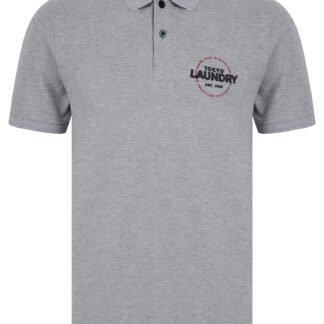 Polo Shirts Kairo Cotton Pique Polo Shirt in Light Grey Marl / S - Tokyo Laundry