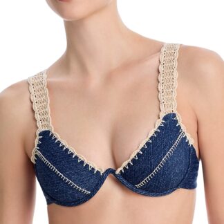 Capittana Alessia Denim Bikini Top - Exclusive