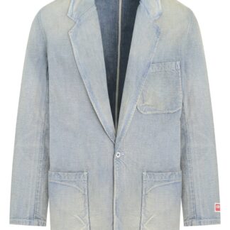 KENZO DENIM BLAZER JACKET Size: M, colour: BLUE