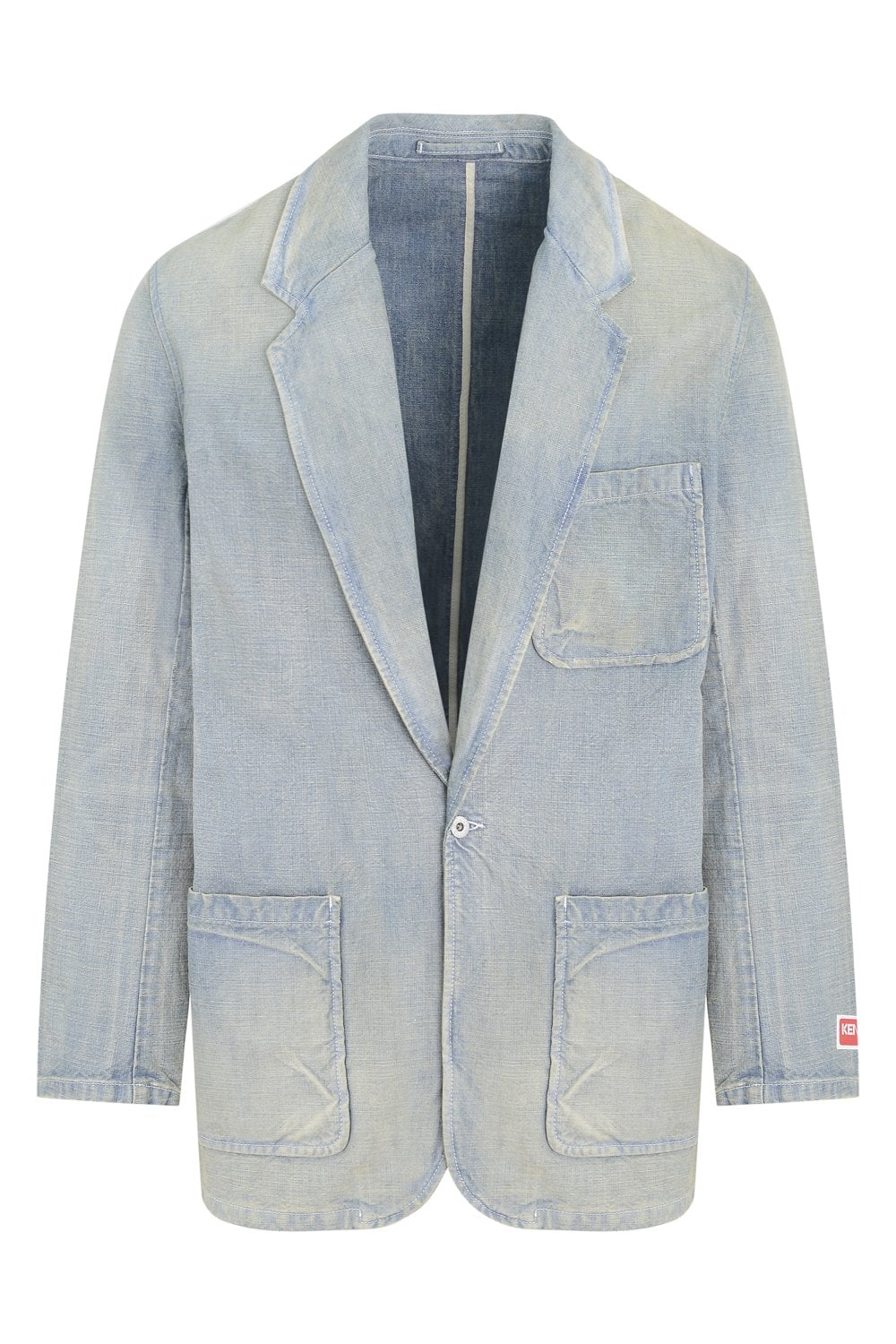 KENZO DENIM BLAZER JACKET Size: M, colour: BLUE