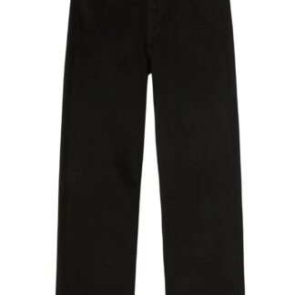 PALM ANGELS LOGO BW LOOSE 5 POCKET JEANS Size: 30, colour: BLACK