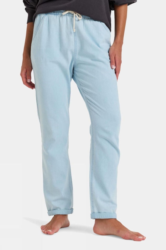 Roxy Womens Slow Swell Light Denim Trousers - Bright Blue