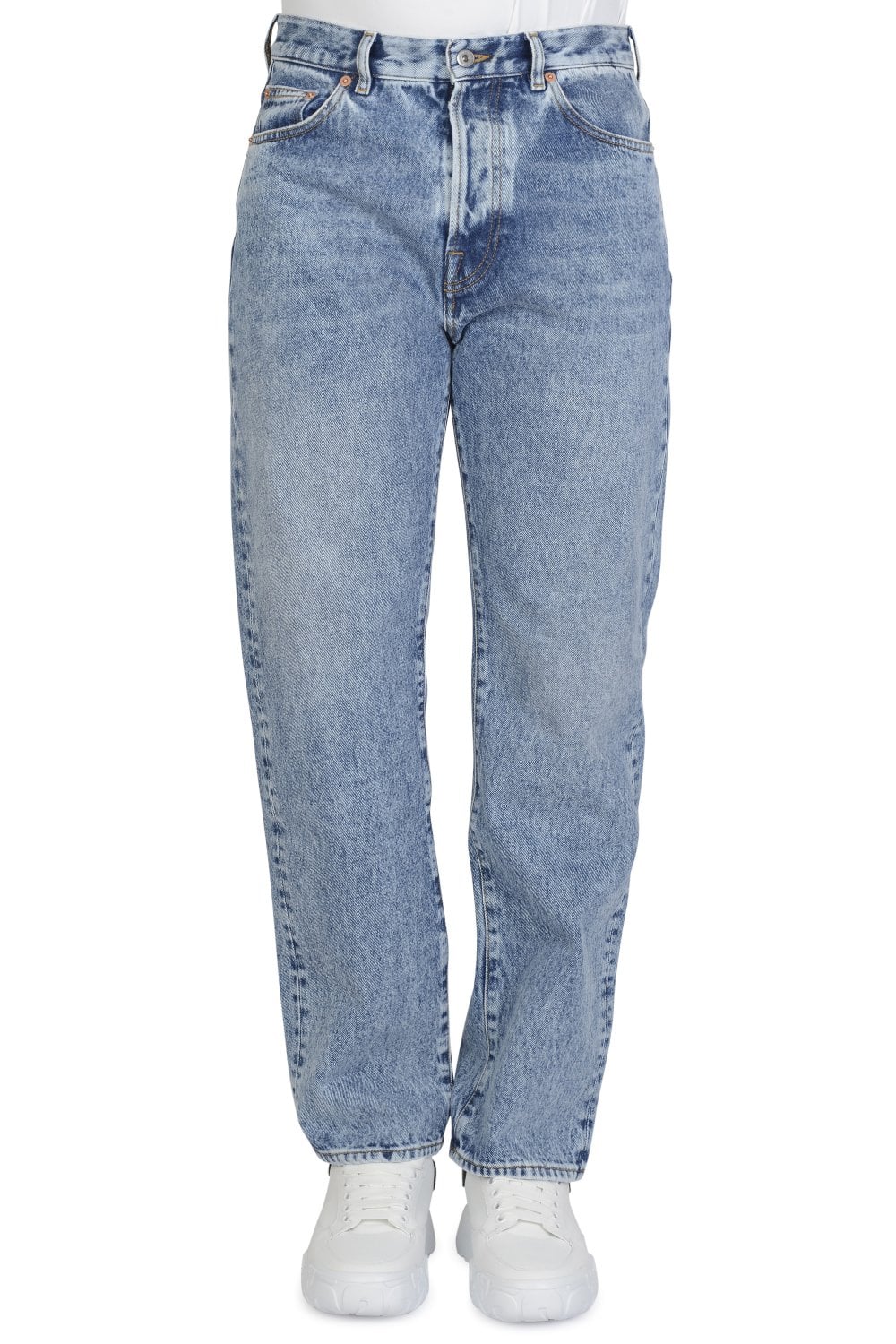 VALENTINO WASHED DENIM JEANS Size: 30, colour: BLUE