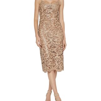 L'Agence Kazuko Laser Cut Midi Dress
