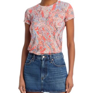 L'Agence Ressi Crewneck Paisley Tee
