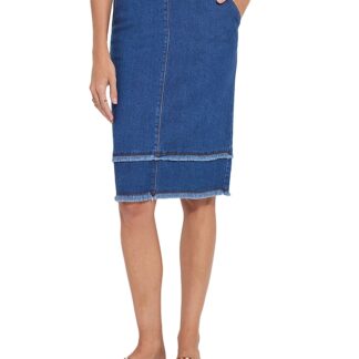 Lysse Evelina Fringe Denim Skirt