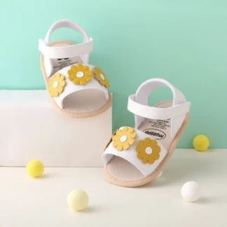 Baby/Toddler Girl Sweet Style Velcor 3D flower Decor Cloth Prewalker Shoes