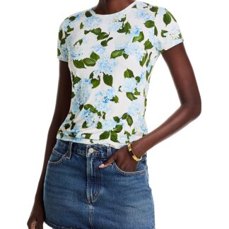 L'Agence Ressi Crewneck Hydrangea Tee