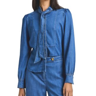 Derek Lam 10 Crosby Majah Denim Blouse