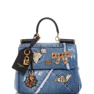 Dolce & Gabbana Denim Top Handle Bag