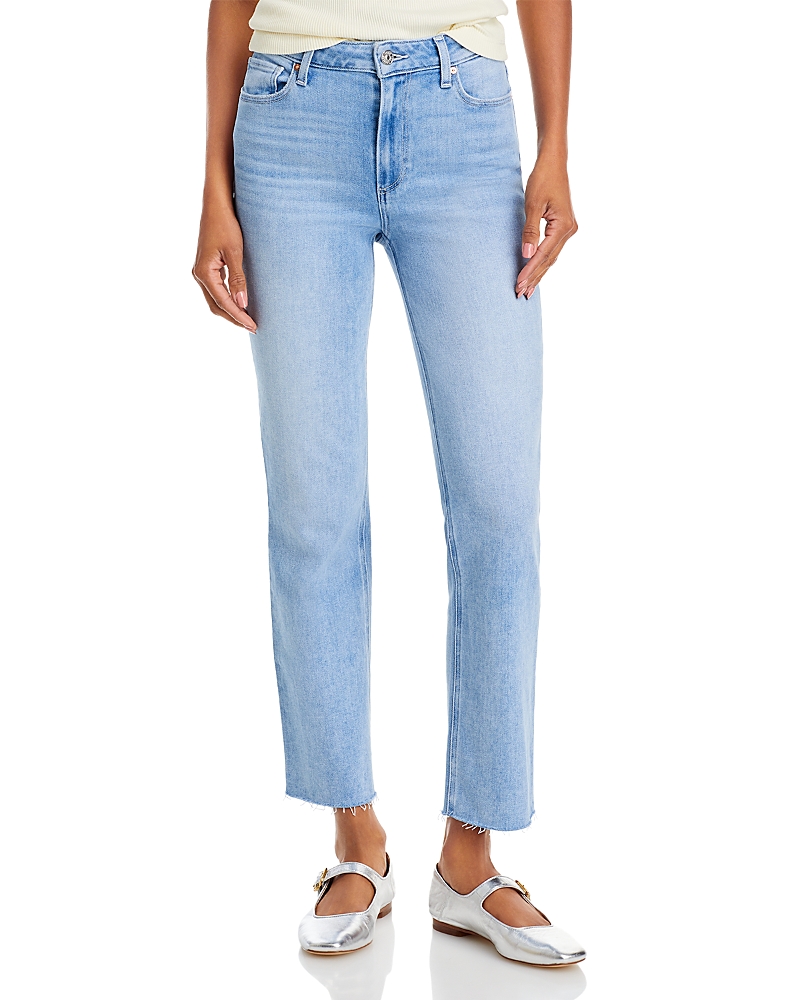 Paige Cindy High Rise Ankle Straight Jeans in Park Ave