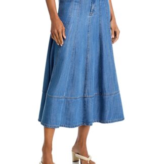 Cinq a Sept Mathilde Denim A Line Skirt