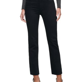 DL1961 Mara Straight Mid Rise Instasculpt Ankle Jeans in Black