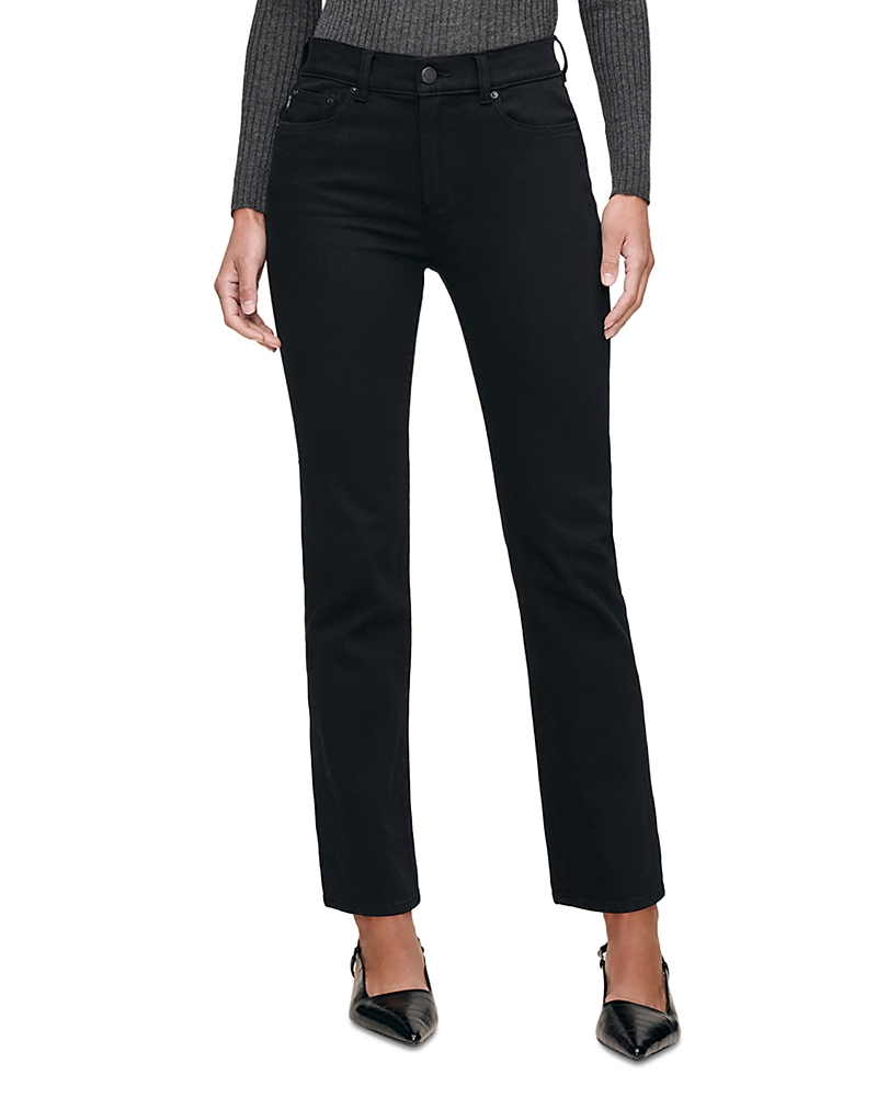 DL1961 Mara Straight Mid Rise Instasculpt Ankle Jeans in Black