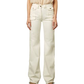 Gerard Darel Raw Hem Jeans in Ecru