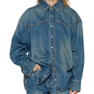 Ksubi Oversized Studded Denim Shirt