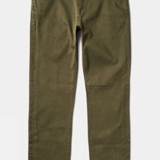 Roark Mens HWY 128 Straight Fit Broken Twill Jeans - Khaki
