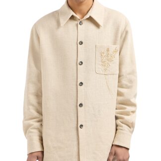 Emporio Armani Denim Effect Regular Fit Button Down Shirt